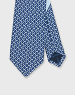 Load image into Gallery viewer, Silk Print Tie in Navy/Sky Arctic Fox
