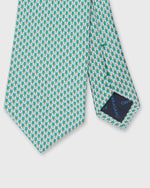 Load image into Gallery viewer, Silk Print Tie in Green Owl
