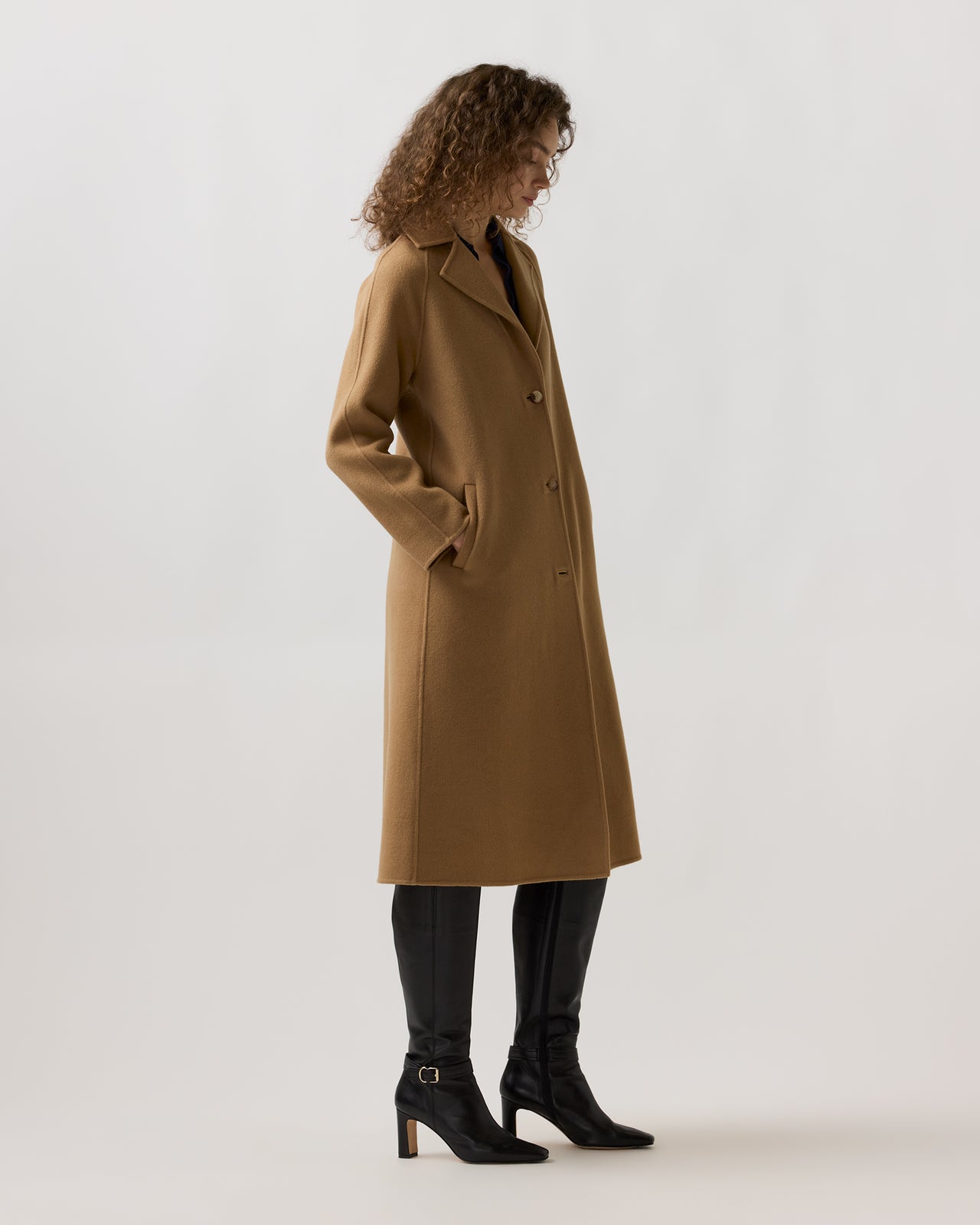 Caterina Coat in Camel Double-Faced Melton
