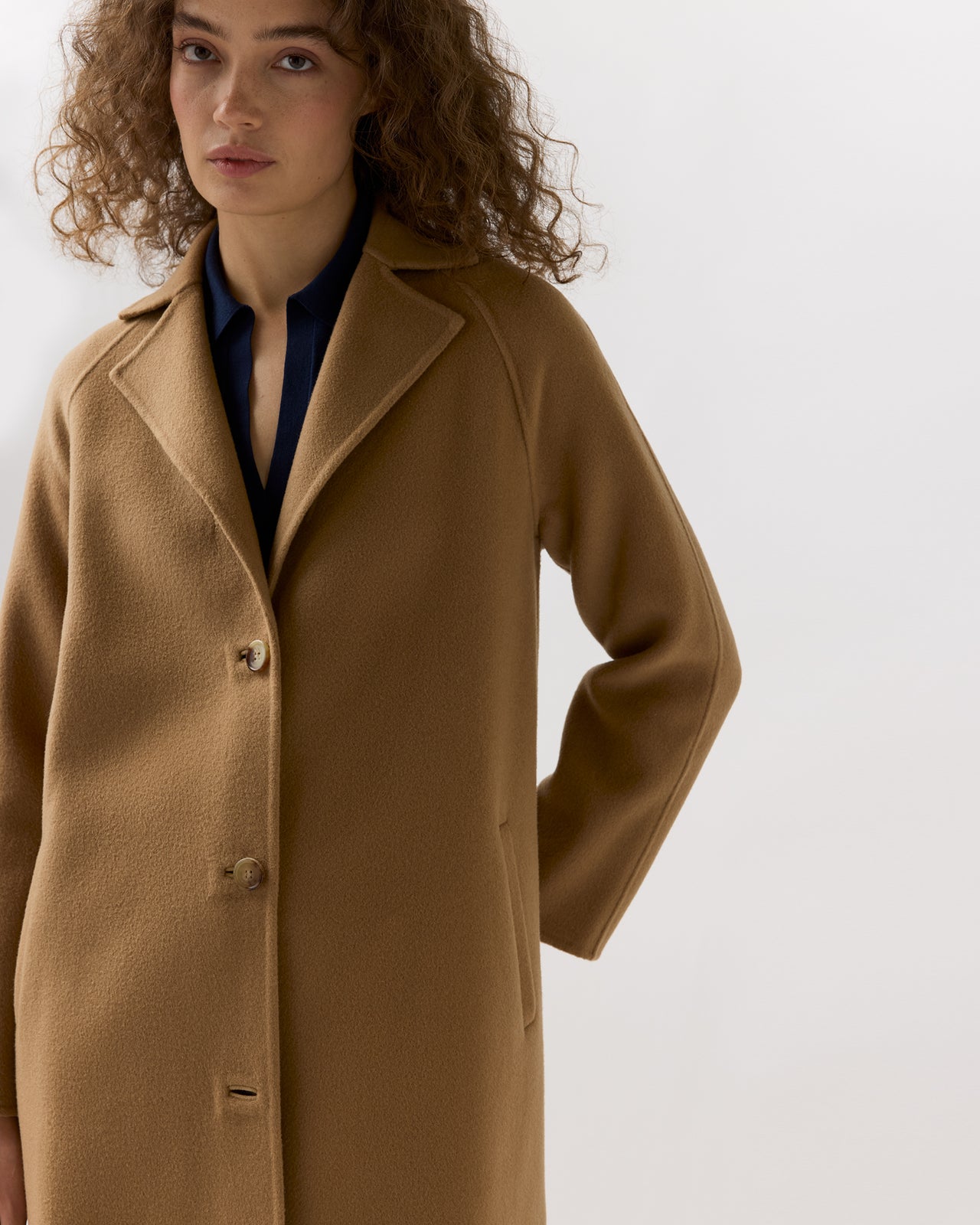 Caterina Coat in Camel Double-Faced Melton
