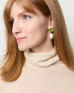 Load image into Gallery viewer, Pearl Drop Earrings in Jade
