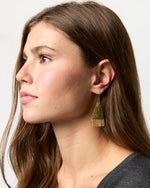 Load image into Gallery viewer, Sunset Earrings in Golden Olive
