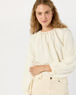 Load image into Gallery viewer, Ariana Blouse in Ivory Silk Crepe de Chine
