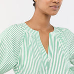 Load image into Gallery viewer, Made-to-Order Fabric in Green/White Corded Stripe
