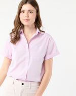 Load image into Gallery viewer, Agnes Shirt in Orchid Chambray
