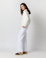 Load image into Gallery viewer, Catherine Johnny-Collar Sweater in Chalk Cotton
