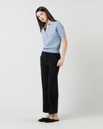 Load image into Gallery viewer, Tasha Polo Sweater in Pale Heather Sky Cotton
