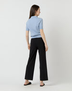 Load image into Gallery viewer, Tasha Polo Sweater in Pale Heather Sky Cotton
