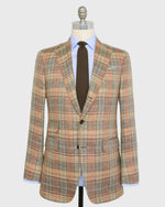 Load image into Gallery viewer, Virgil No. 2 Jacket in Wheat/Melon/Lovat Plaid Linen Hopsack
