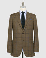 Load image into Gallery viewer, Virgil No. 4 Jacket in Brown/Blue Plaid Linen Hopsack
