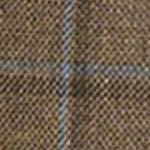 Brown/Blue Plaid Linen Hopsack