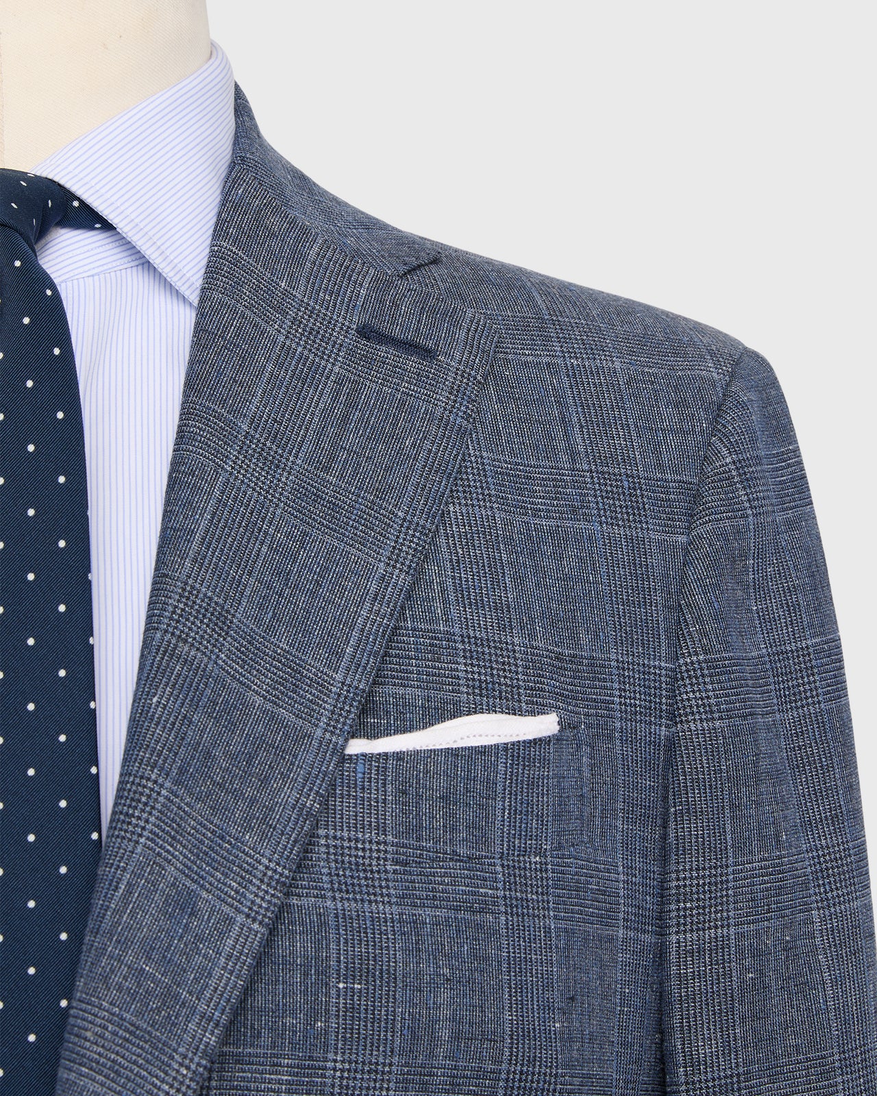 Virgil No. 3 Suit in Blue Glen Plaid Hopsack