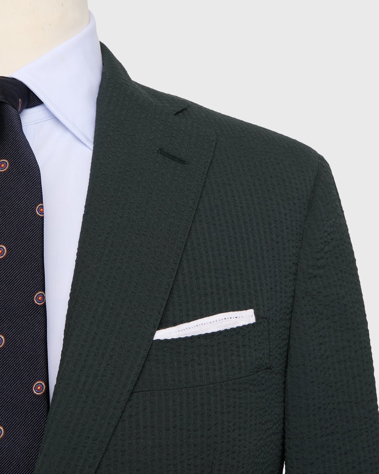 Kincaid No. 3 Suit in Dark Forest Seersucker