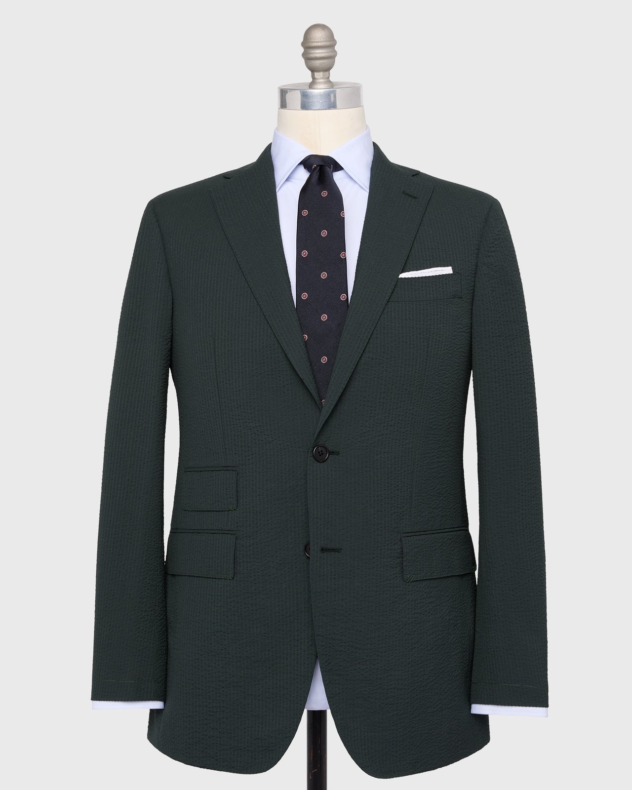 Kincaid No. 3 Suit in Dark Forest Seersucker