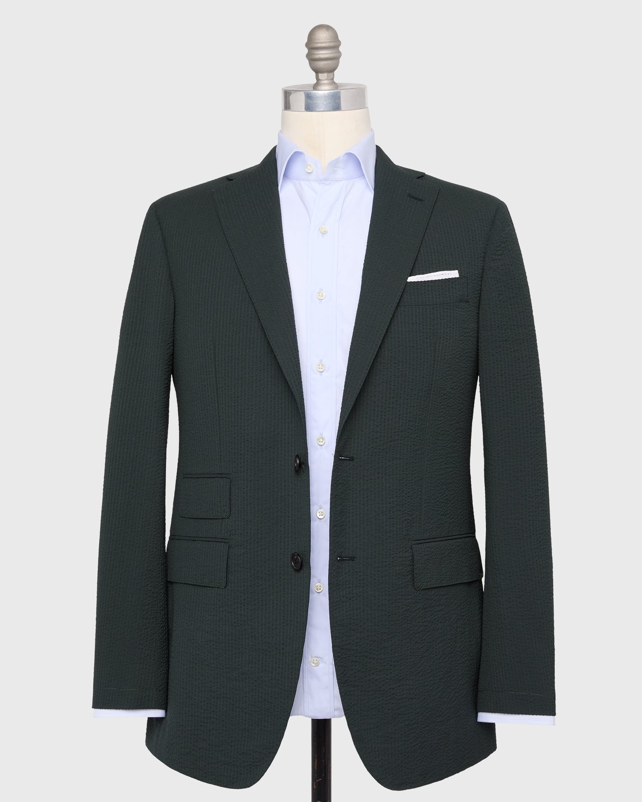 Kincaid No. 3 Suit in Dark Forest Seersucker