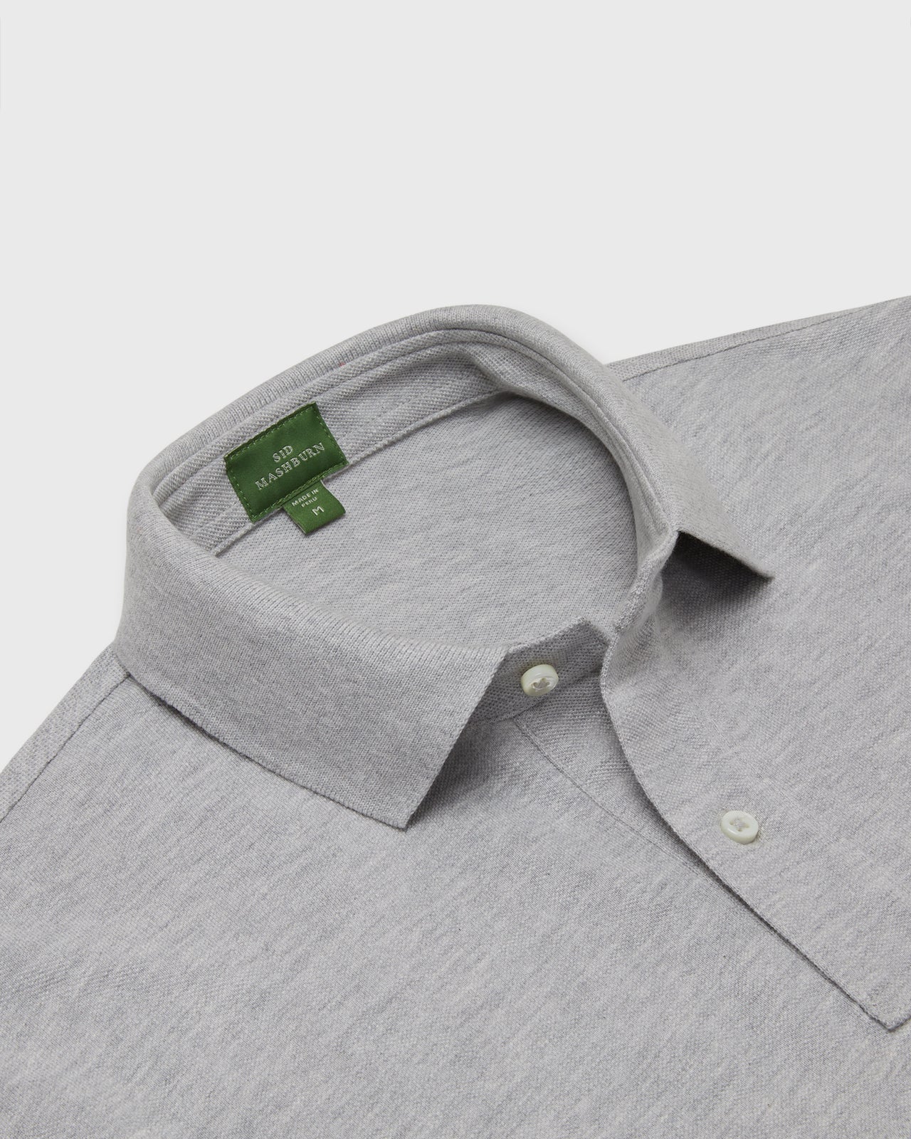 Court Polo in Heather Grey Pima Pique
