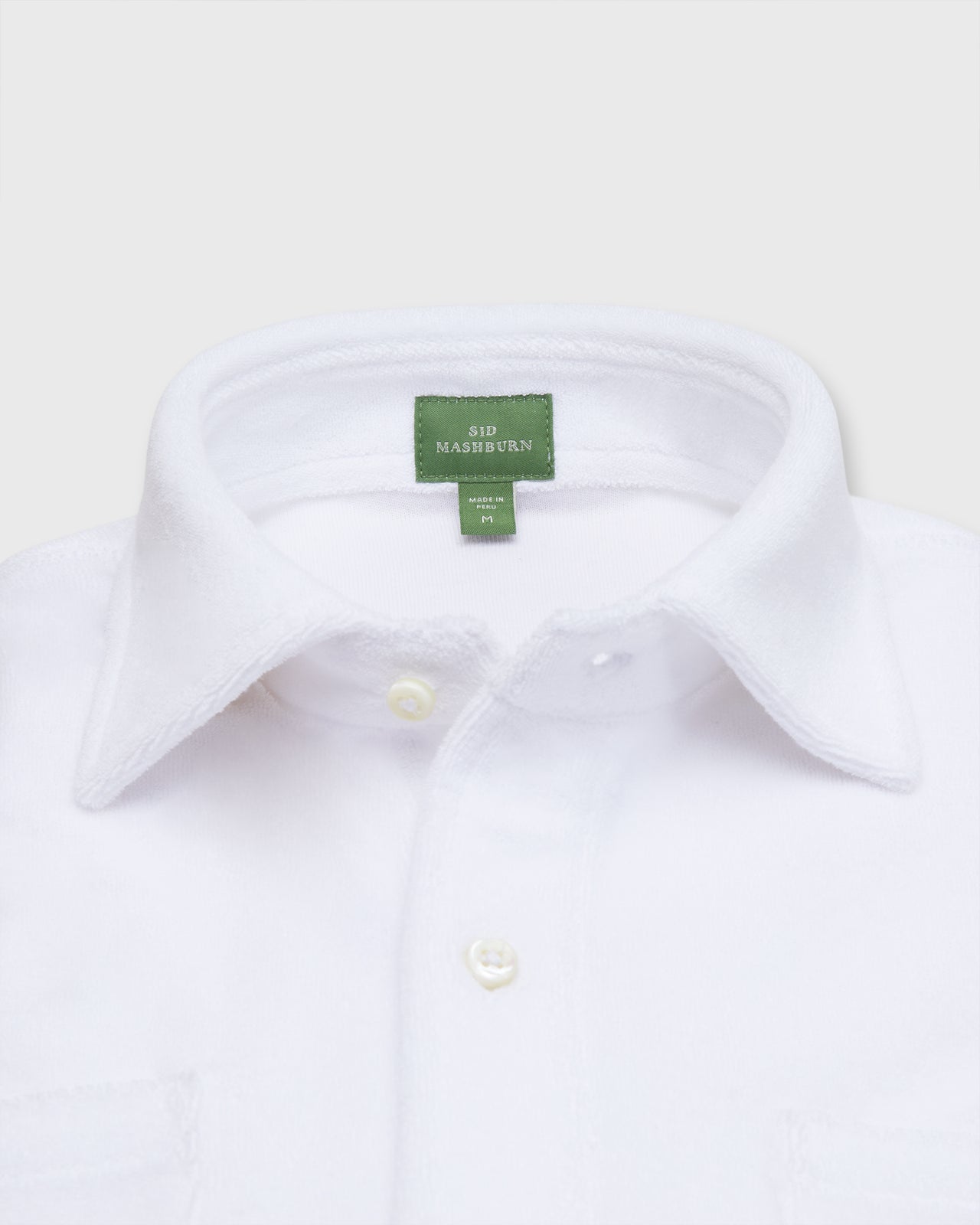 Knit Marquez Shirt in White Terry