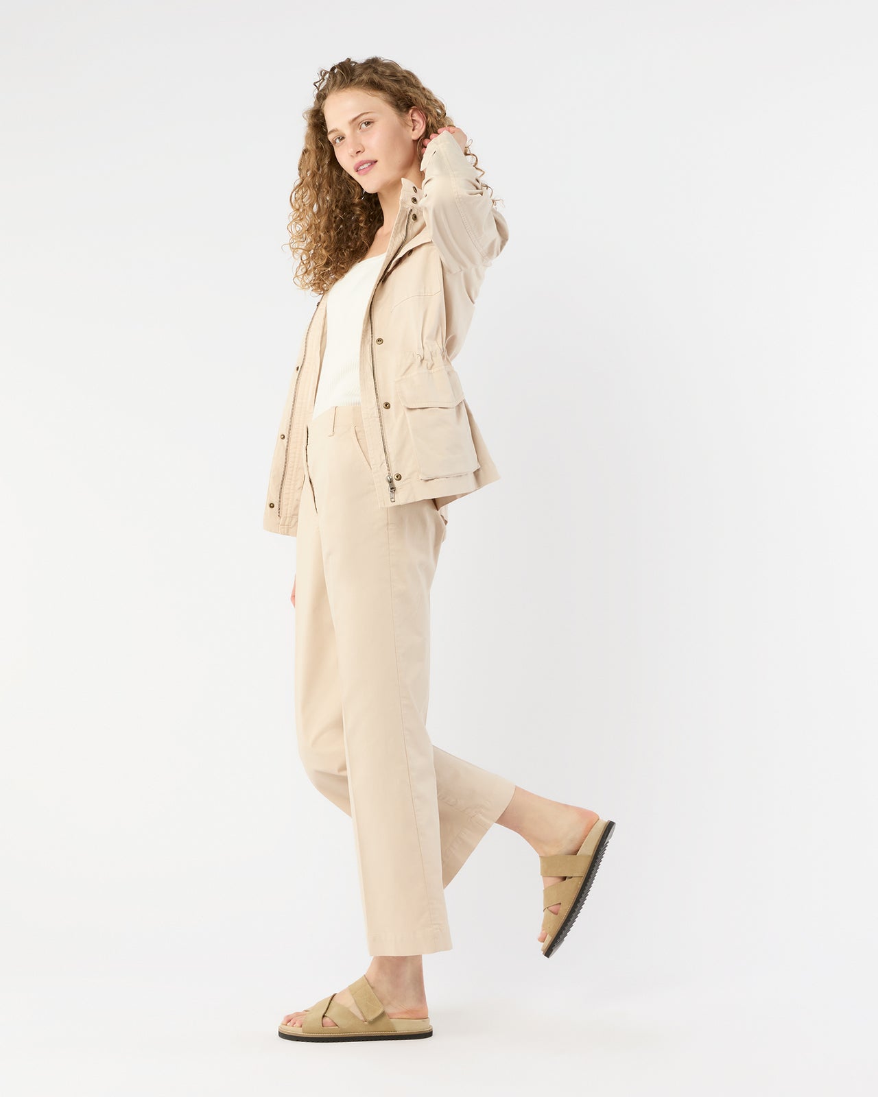 M65 Jacket in Sand Stretch Twill