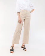 Load image into Gallery viewer, Frankie Cropped Pant in Sand Stretch Twill
