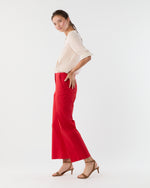 Load image into Gallery viewer, Frankie Cropped Pant in Red Paperweight Stretch Poplin
