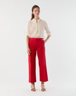 Load image into Gallery viewer, Frankie Cropped Pant in Red Paperweight Stretch Poplin
