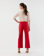 Load image into Gallery viewer, Frankie Cropped Pant in Red Paperweight Stretch Poplin
