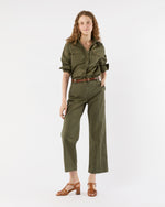 Load image into Gallery viewer, Safari Shirt in Olive Stretch Twill
