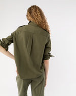 Load image into Gallery viewer, Safari Shirt in Olive Stretch Twill
