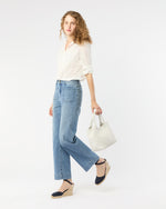 Load image into Gallery viewer, Small Mercato Handwoven Tote in Chalk Leather
