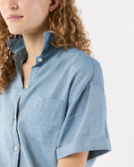 Load image into Gallery viewer, Agnes Shirt in Extra Light Washed Cotolino Chambray
