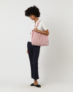 Load image into Gallery viewer, Reusable Tote Bag in Pink/Multi Freya Daisy Liberty Fabric
