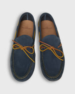 Load image into Gallery viewer, Driving Moccasin in Pacific Blue Suede
