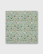 Load image into Gallery viewer, Hand-Rolled Cotton Print Pocket Square in Green Multi Imran Liberty Fabric
