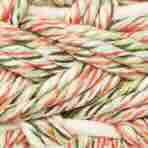 1" Woven Double O-Ring Belt in Orange/Green/Bone Cotton