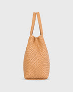 Load image into Gallery viewer, Mercato Handwoven Tote in Tobacco Leather
