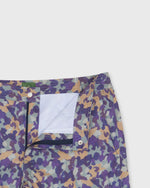 Load image into Gallery viewer, Zip-Front Standard Swim Short in Green/Navy/Brown Camo Printed Nylon
