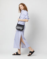 Load image into Gallery viewer, Medium Accordion Clara Crossbody Bag in Black Leather
