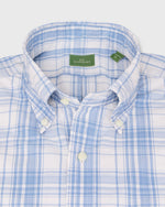 Load image into Gallery viewer, Button-Down Sport Shirt in Bone/Harbor Plaid Poplin
