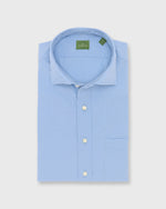 Load image into Gallery viewer, Spread Collar Sport Shirt in Blue/Sage Micro Gingham Poplin
