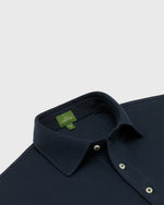 Load image into Gallery viewer, Short-Sleeved Polo in Navy Pima Pique
