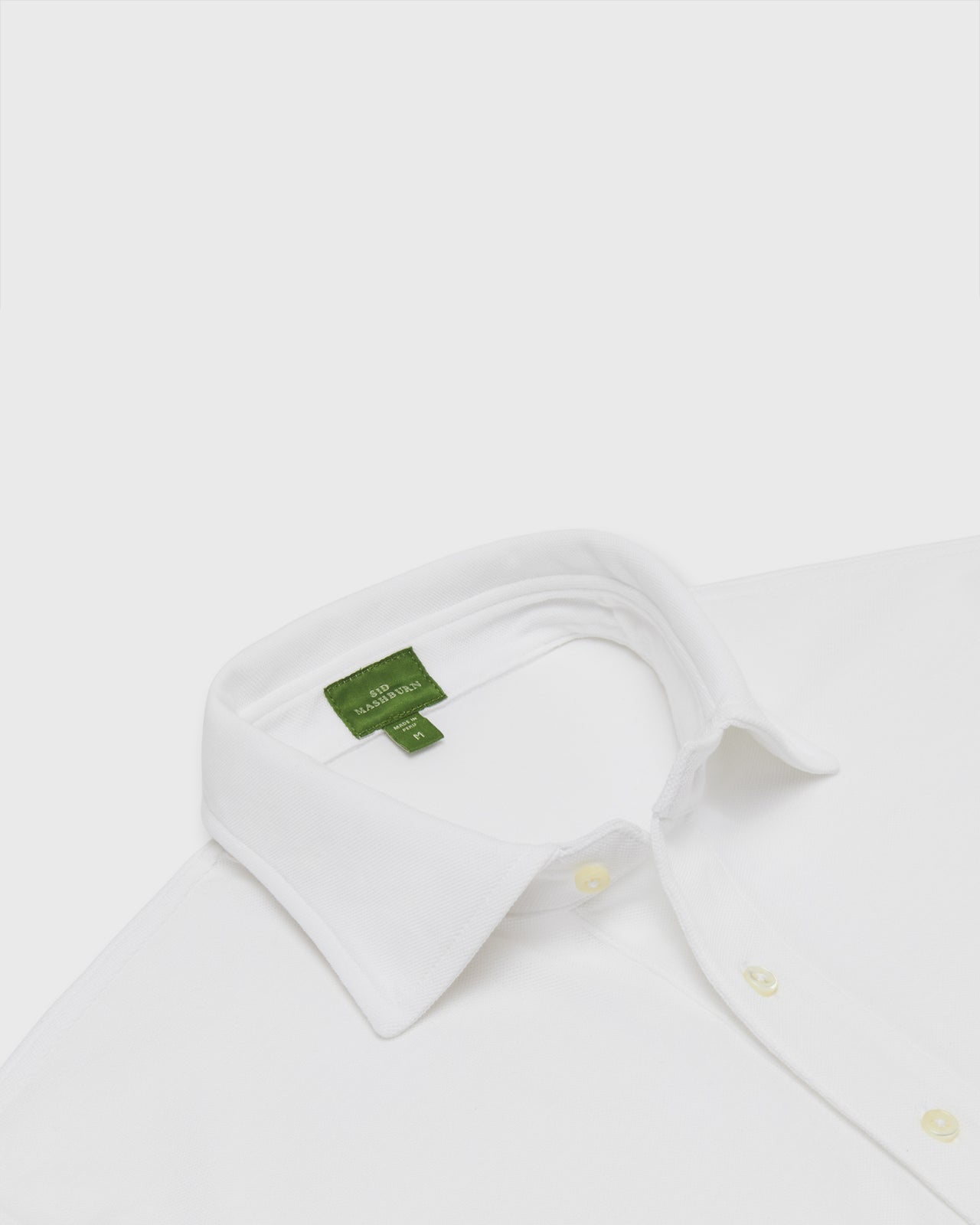 Short-Sleeved Polo in White Pima Pique