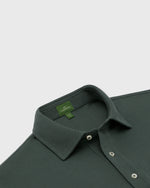 Load image into Gallery viewer, Short-Sleeved Polo in Dark Spruce Pima Pique
