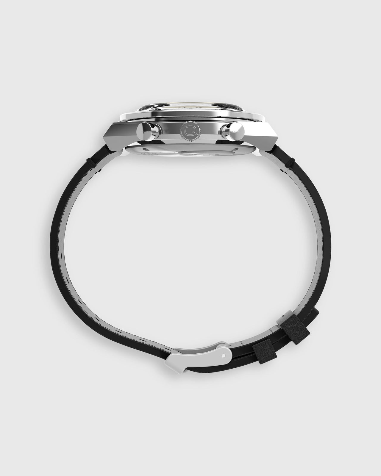 Q Timex Chronograph Watch in Black/Black