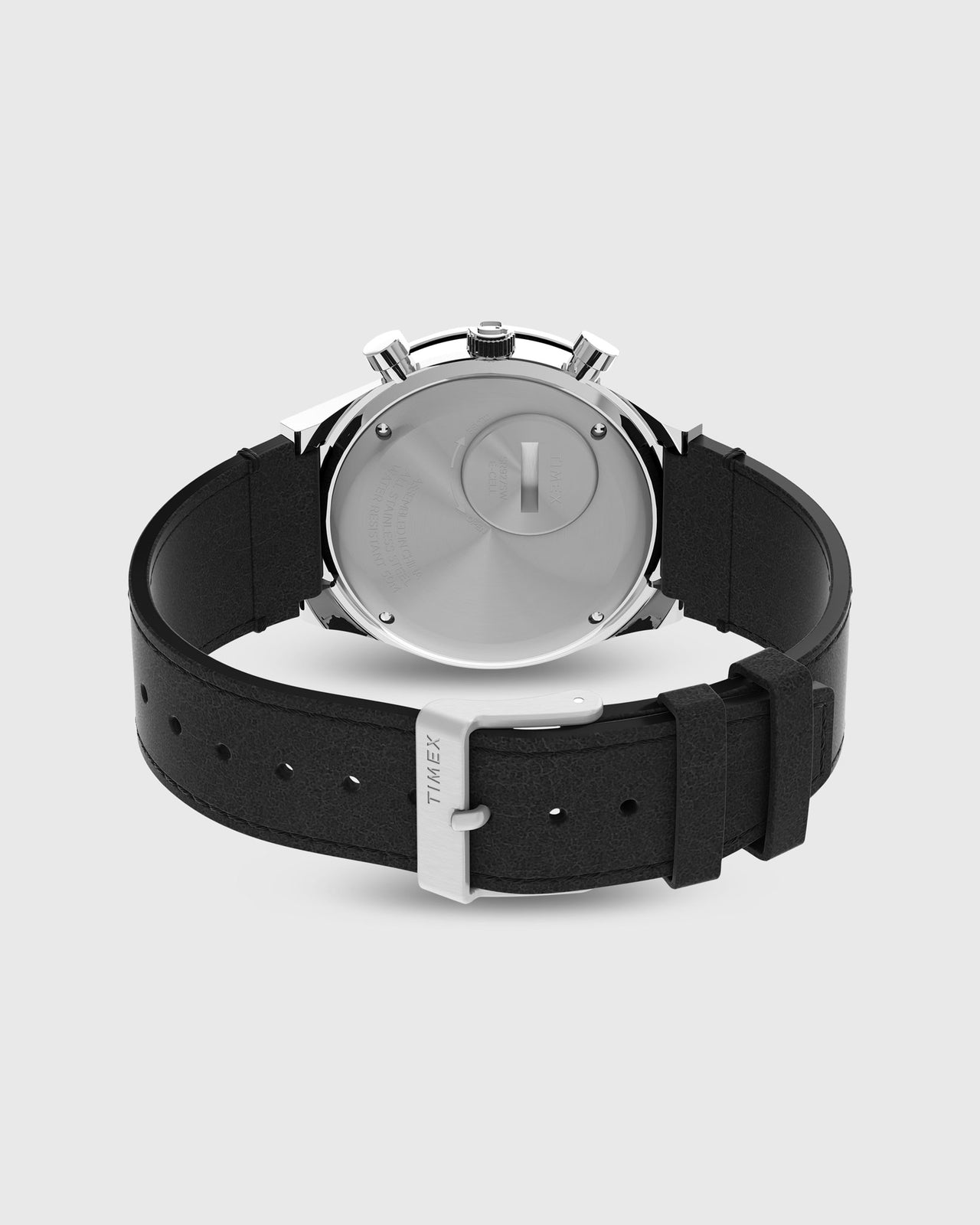 Q Timex Chronograph Watch in Black/Black