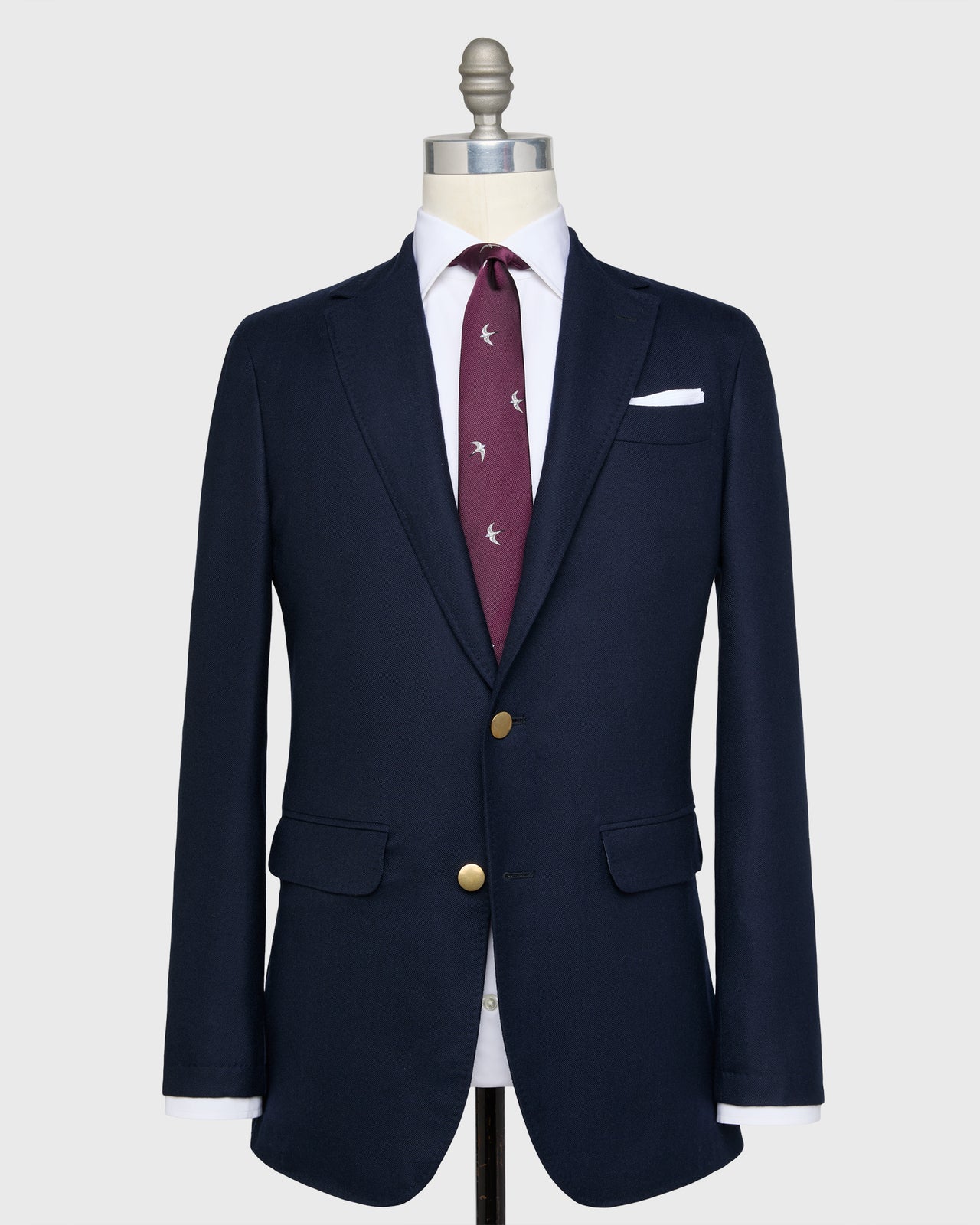 Vesper Blazer in Navy Cashmere Hopsack