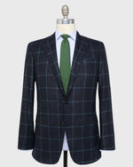 Load image into Gallery viewer, Virgil No. 3 Jacket in Navy/Spruce/Blue Windowpane Brushed Twill
