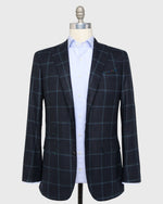Load image into Gallery viewer, Virgil No. 3 Jacket in Navy/Spruce/Blue Windowpane Brushed Twill
