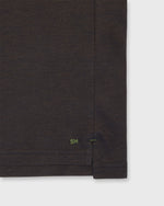 Load image into Gallery viewer, Long-Sleeved Polo in Dark Brown Oxford Pima Pique
