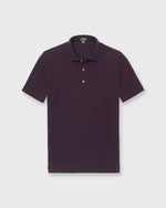 Load image into Gallery viewer, Short-Sleeved Polo in Merlot Dark Oxford Pima Pique
