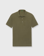 Load image into Gallery viewer, Short-Sleeved Polo in Olive Pima Pique

